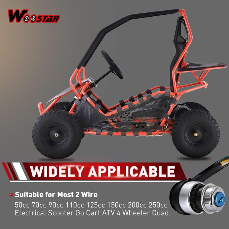 WOOSTAR 5 Pin Ignition Key Switch Replacement for 50cc 70cc 90cc 110cc 125cc 150cc 200cc 250cc Dune Buggy Go Kart ATV 4 Wheeler Quad - Image 4